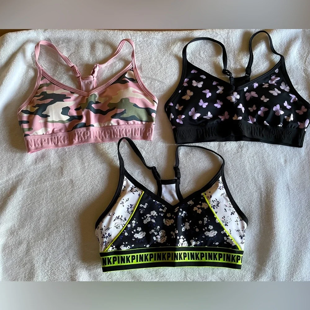 Pink sports bra All size small Excellent used condition - Picture 1 of 2
